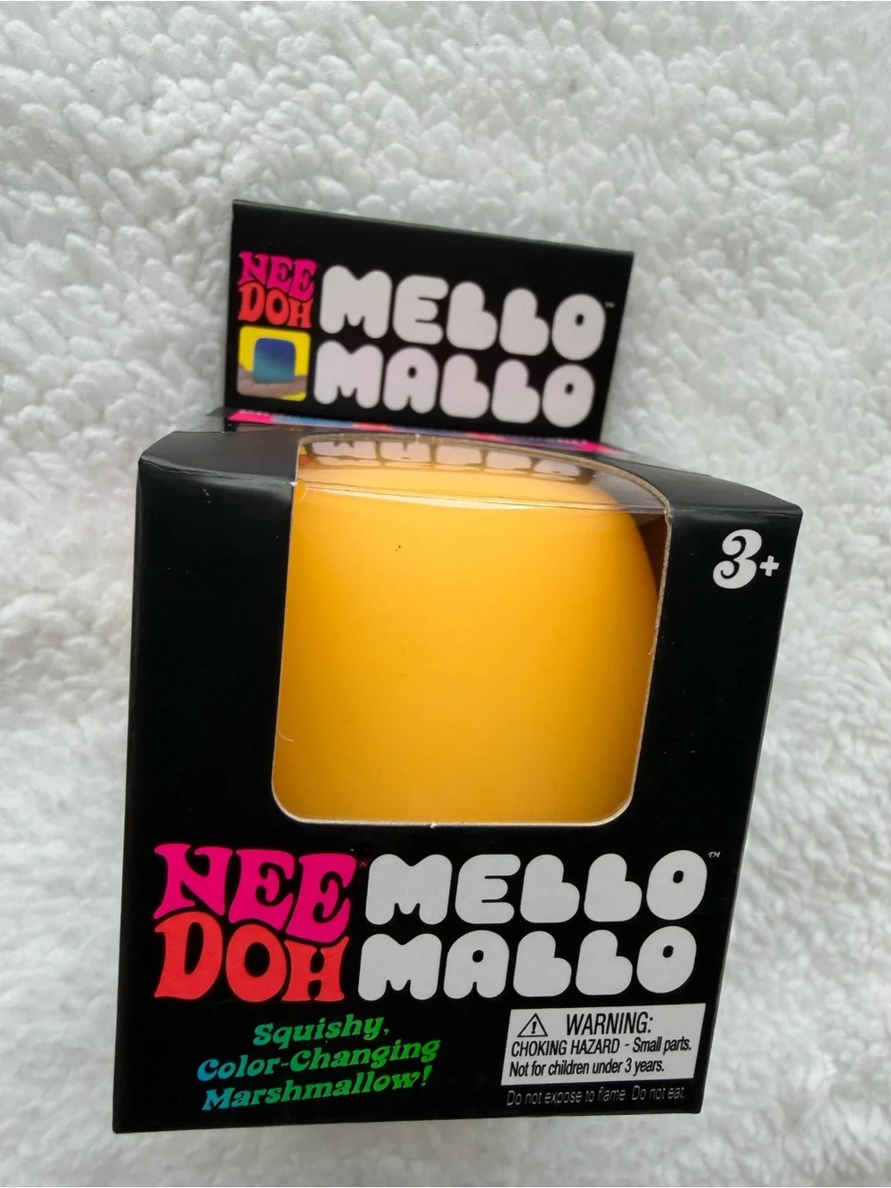 NIB Mello Mallo Yellow Squishy Marshmallow Toy NEEDOH